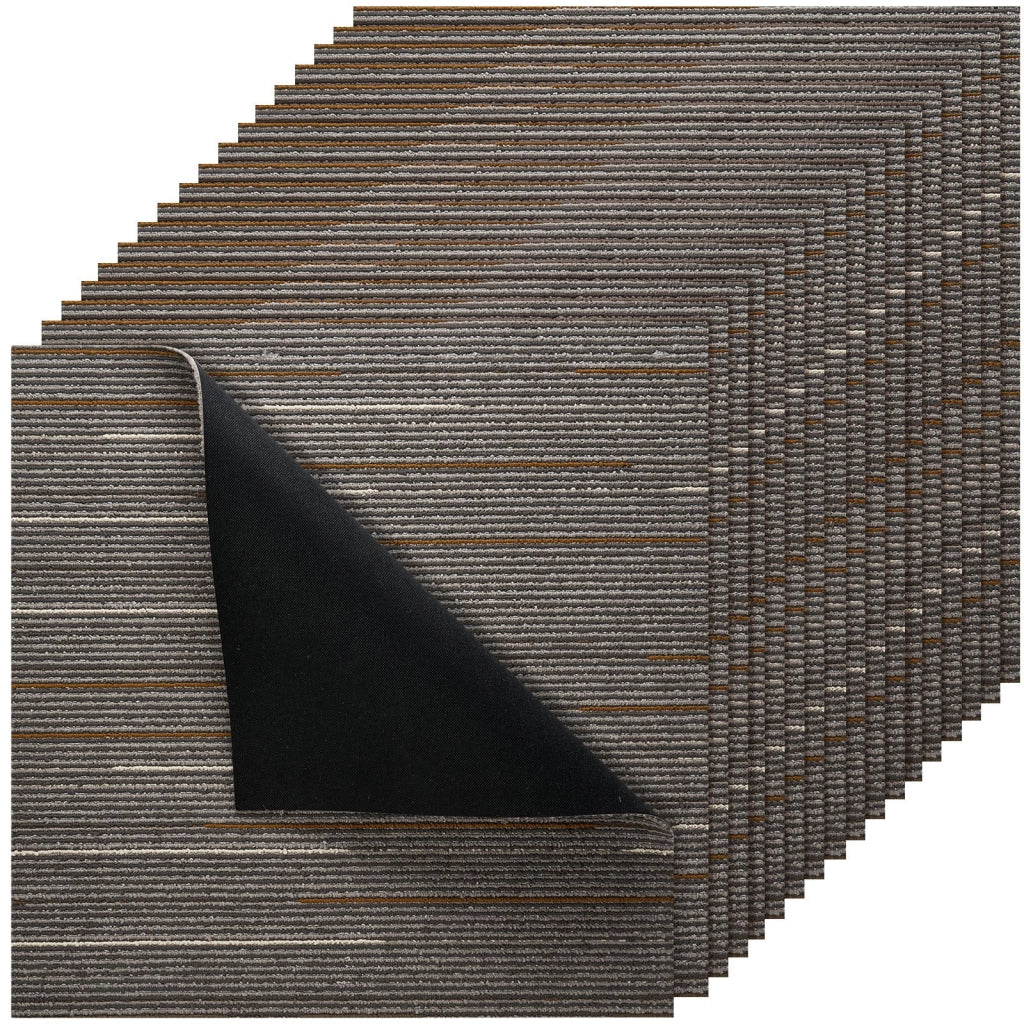 Piastrelle per moquette modulari 24 pezzi 610x610 mm, pavimento morbido per fai da te e casa, marrone scuro