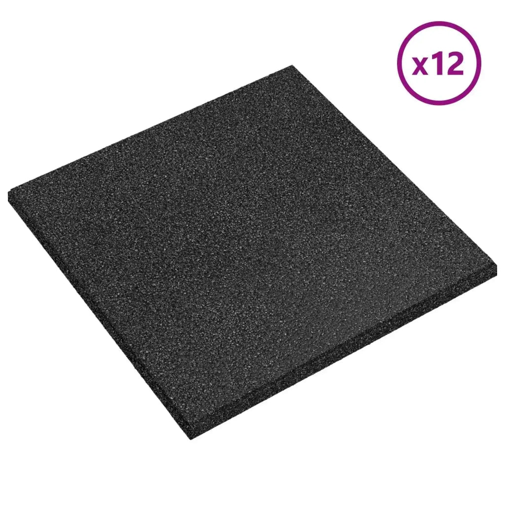 Piastrelle per Protezione dalle Cadute 12 pz Nero 50 x 50 cm CFW3020246