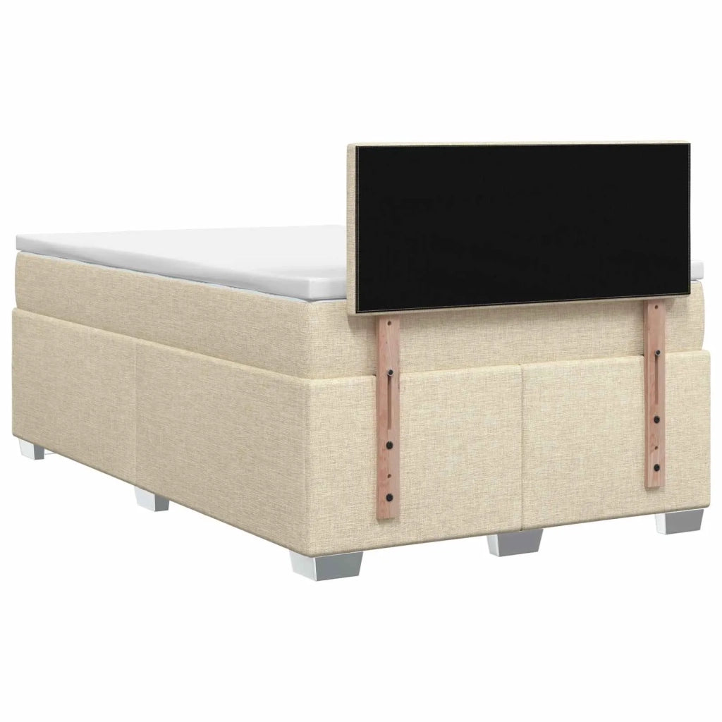 Letto con Box Spring, Materasso e LED Crema 120 x 200 cm 3451922