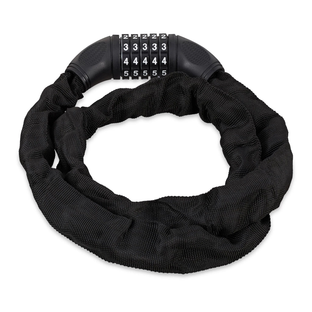 Antifurto a catena per bicicletta con codice 120 x 2,2 cm sicuro per famiglia stile pratico in acciaio nero 13_0006092