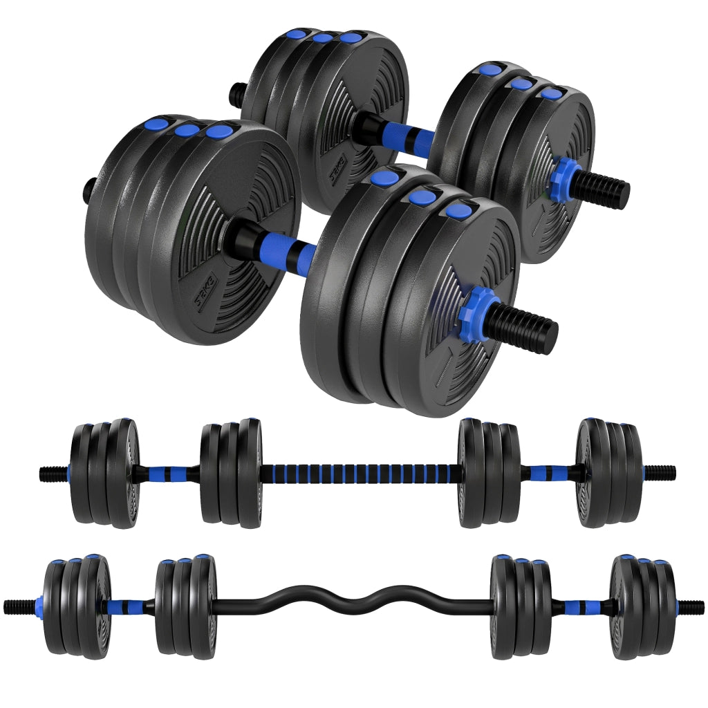 Kit Pesi Regolabili 25 kg 3 in 1 ¨C Minimal ¨C Blu