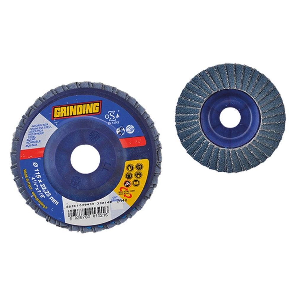 10pz disco lamellare per acciaio inox ã¸ 115 gr. 40 cod:ferx.501244nlm