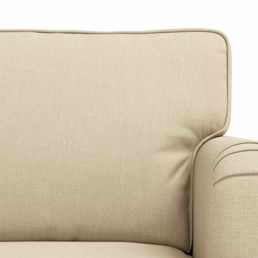 Set di divani 2 pcs Crema 144 x 80 x 85 cm Tessuto 3407521