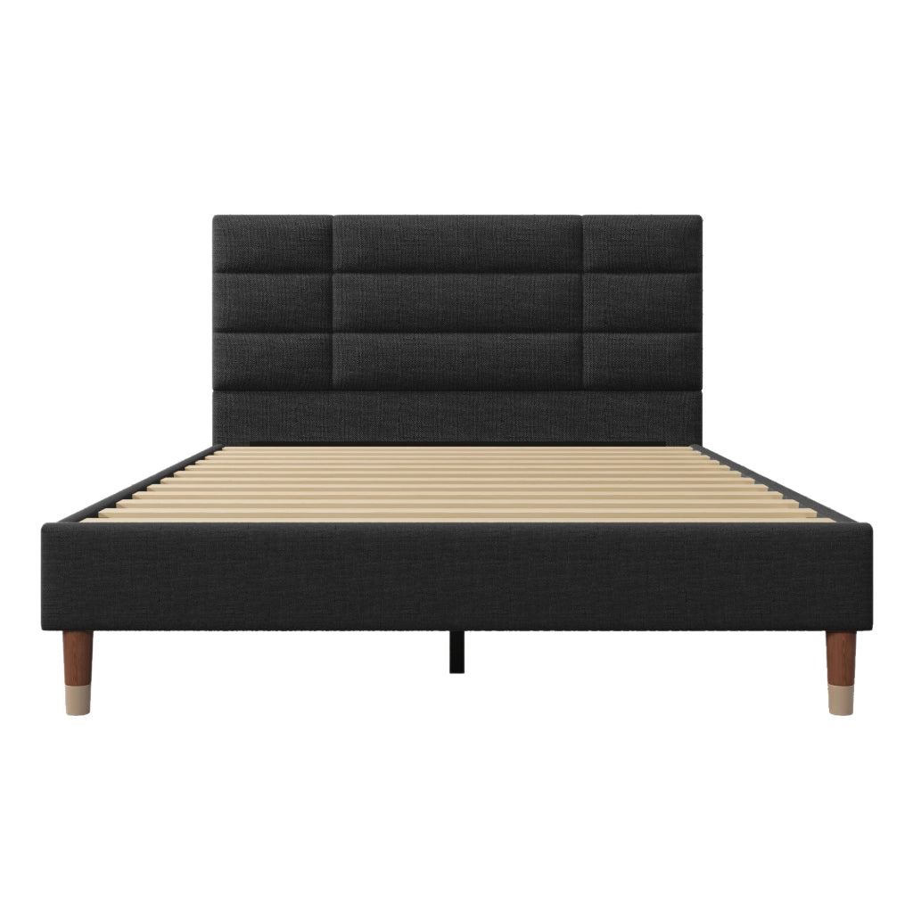 Letto contenitore 180 ¡Á 200 cm con 2 comodini e luci da lettura USB e Type-C; velluto beige
