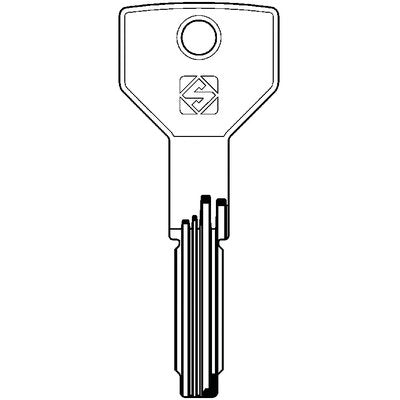 CHIAVE PUNZONATA CISA CS197 SILCA - OTTONE NICHELATO- 5 pezzi
