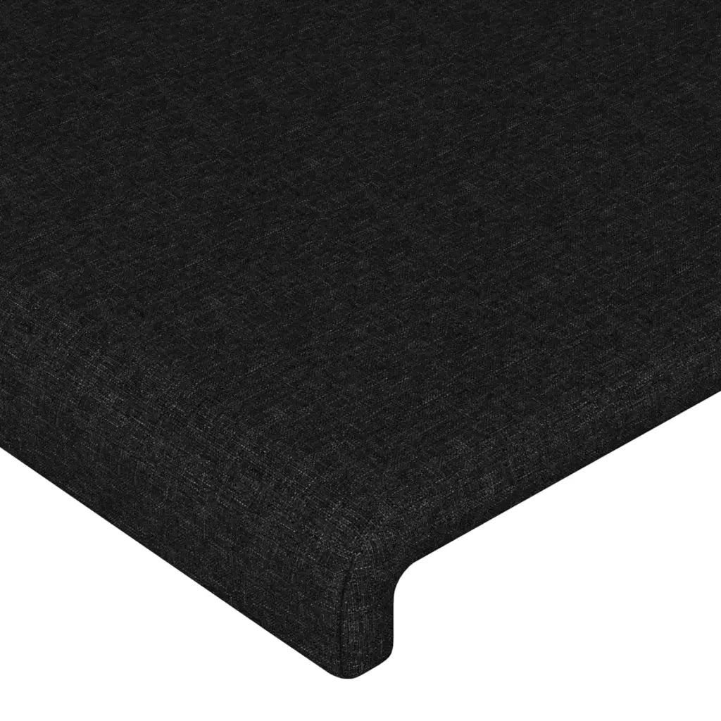 Testiera a LED-Testata con LED Nera 100x5x118/128 cm in Tessuto 253377