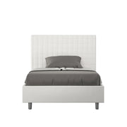 Letto 1 Piazza e Mezzo 130x190 cm con Rete e Contenitore Sunny Bianco
