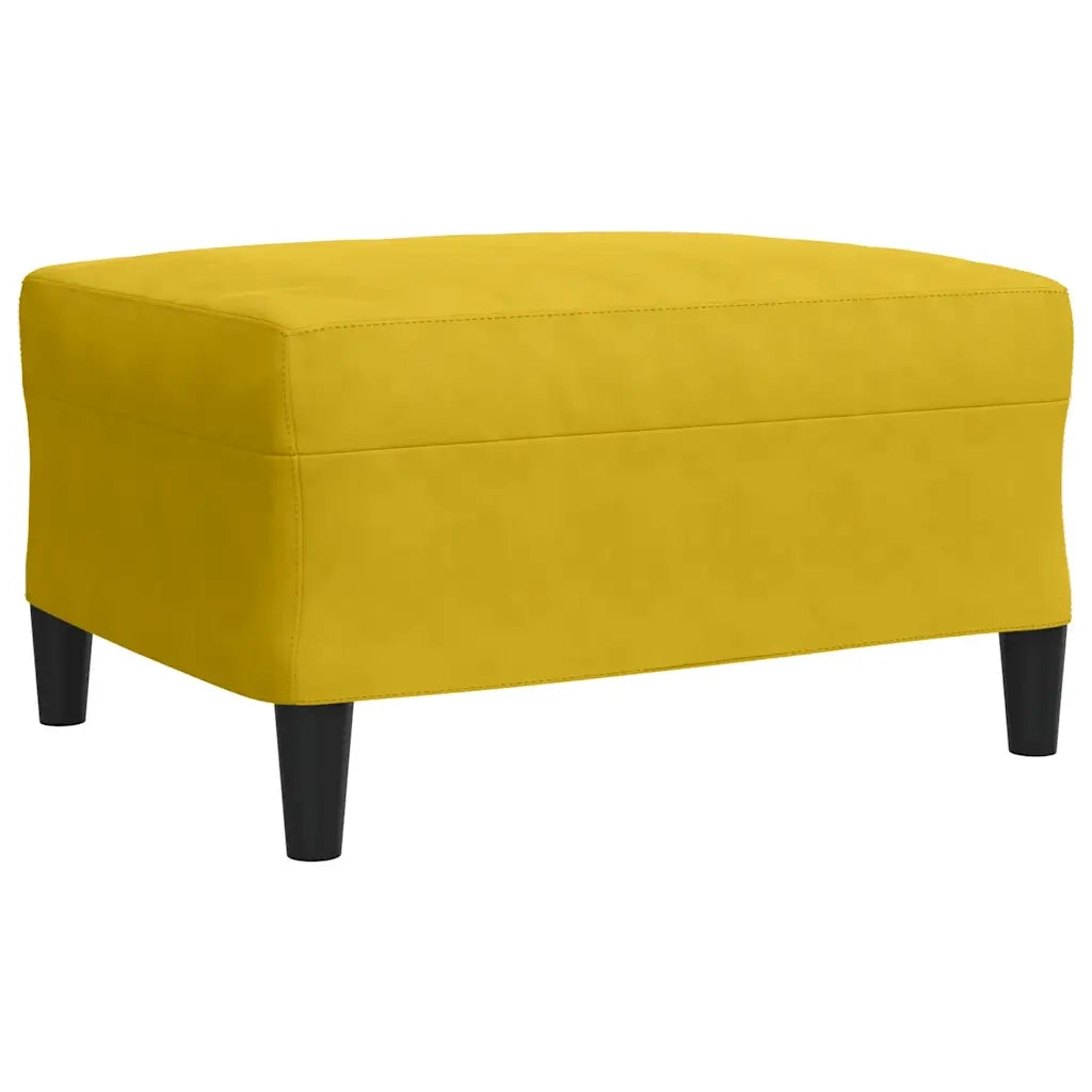 Set di Divani 4 pz con Cuscini e Rinforzi Giallo in Velluto 3278467