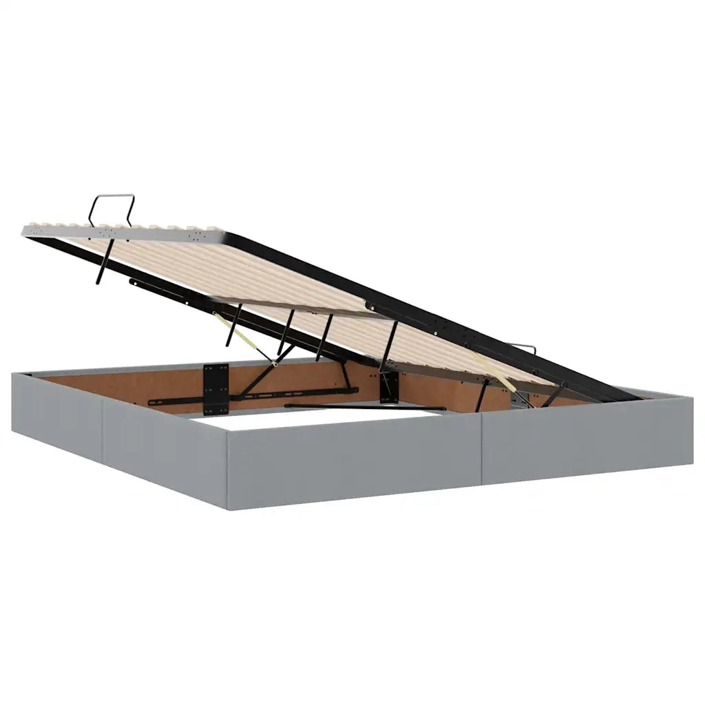 Letto con contenitore LED e materasso Grigio Chiaro 3372363