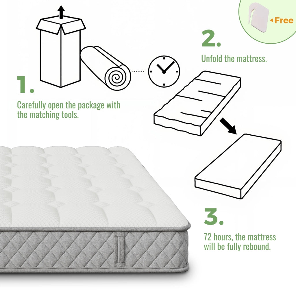 Letto imbottito 140 x 200 cm verde scuro con materasso