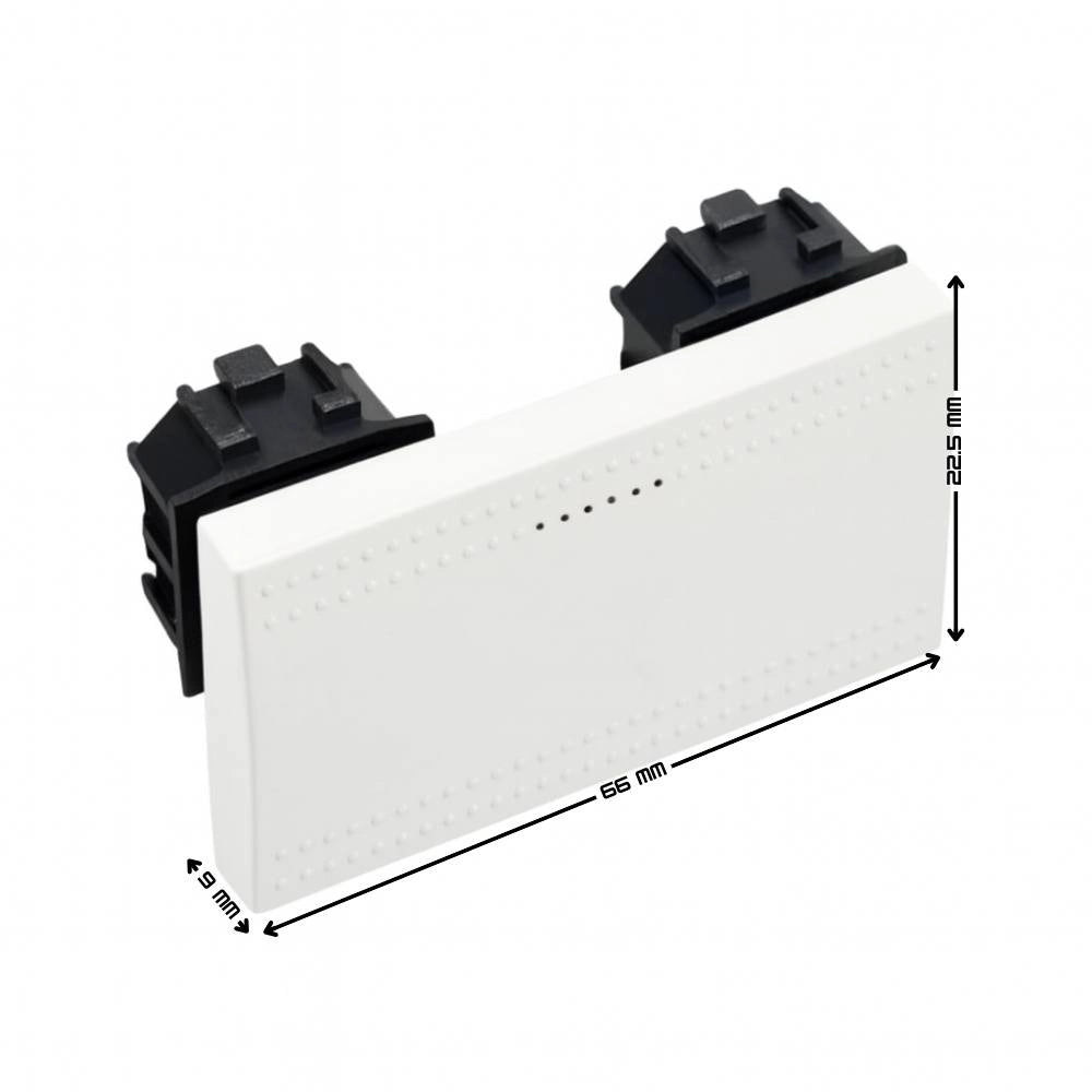 Copritasto bianco illuminabile 3 moduli per serie livinglight