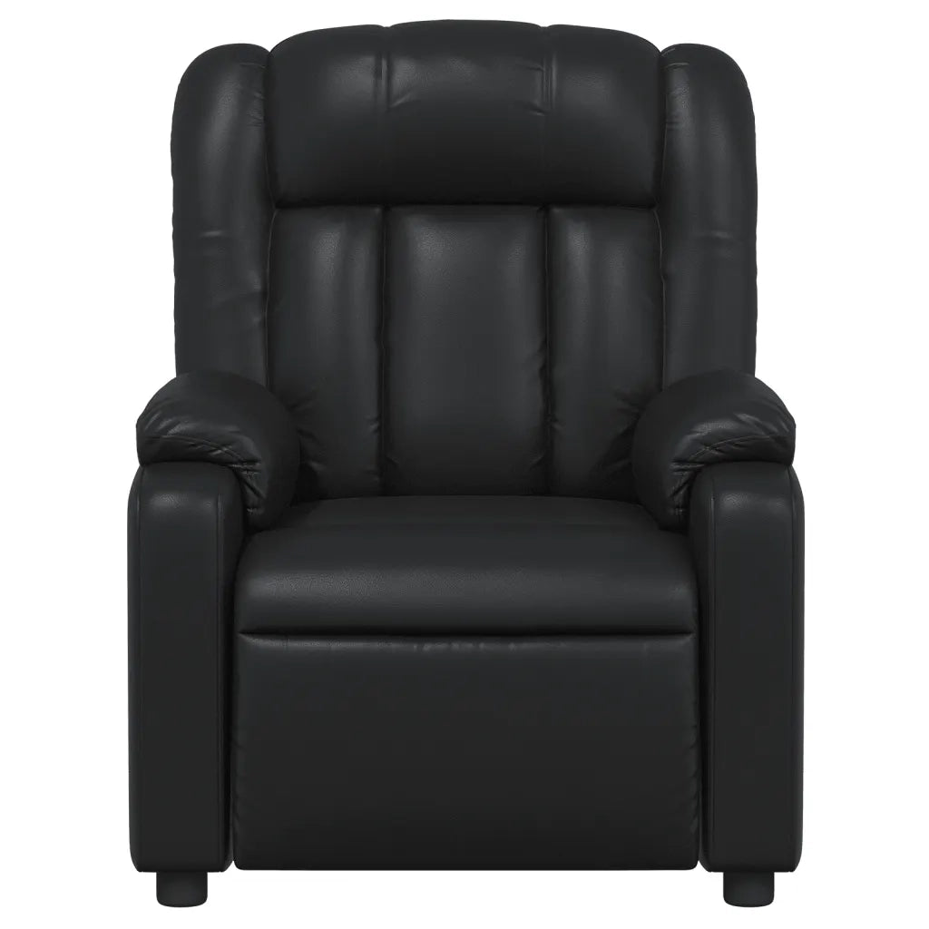 Poltrona Reclinabile Nera in Similpelle 373560