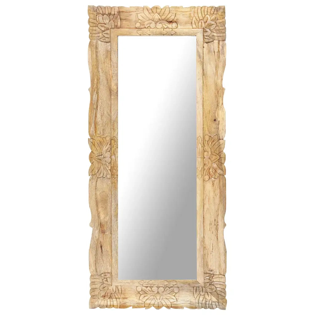 Specchio 110x50 cm in Legno Massello di Mango 321637