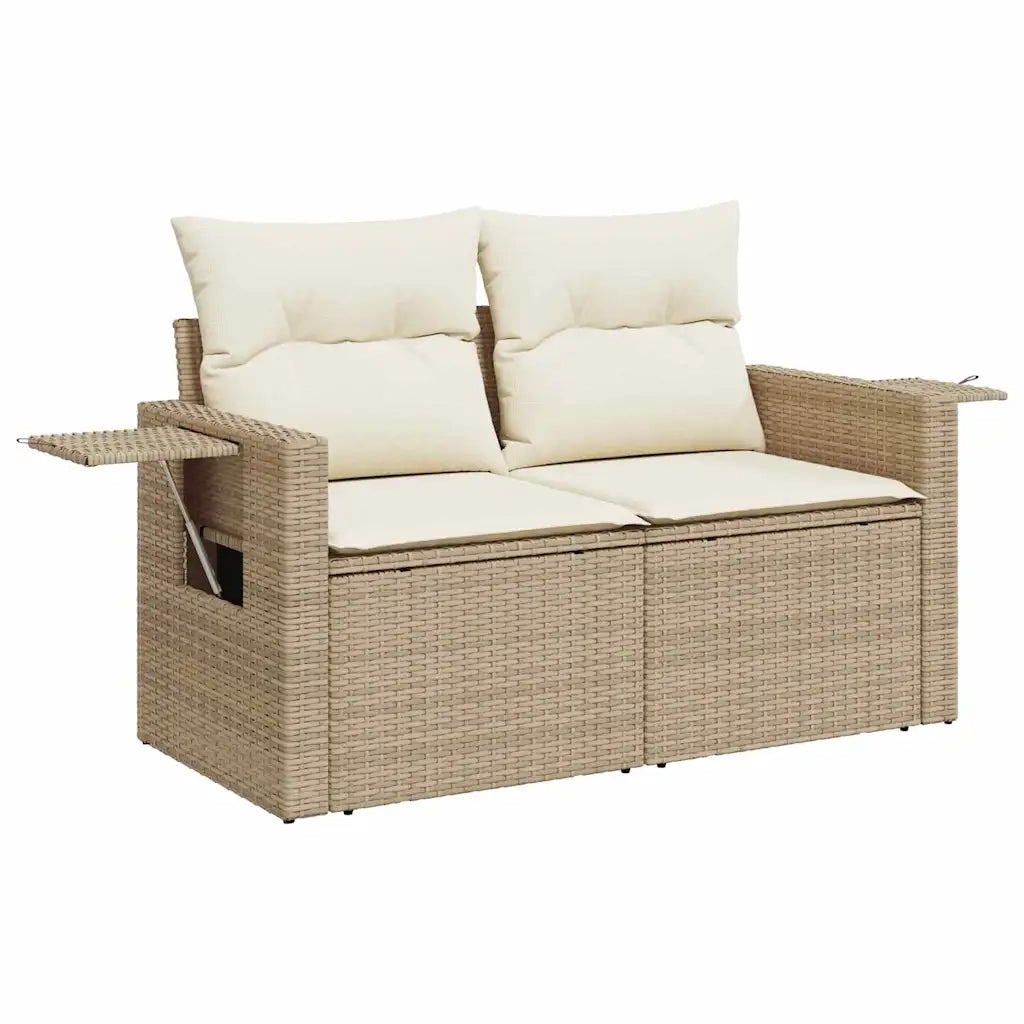Set Divano da Giardino con cuscino 8 pcs Beige polyrattan 3361691