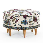 Pouf in legno "Rimini" - 65 x 65 x 40 cm - Bianco