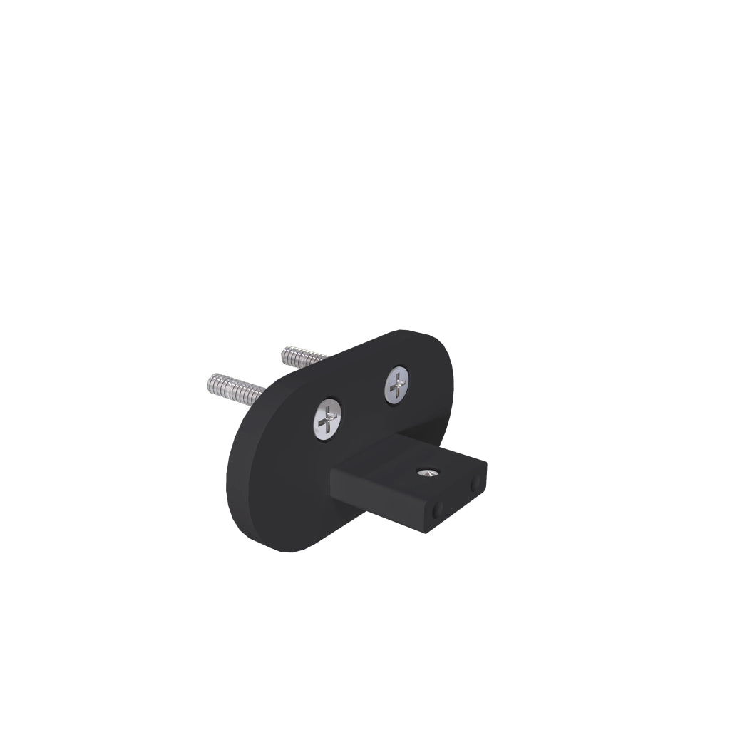 Ringhiera Parapetto in Alluminio Nero Opaco 200x100cm a Fissaggio a Pavimento, con supporto di collegamento a Parete