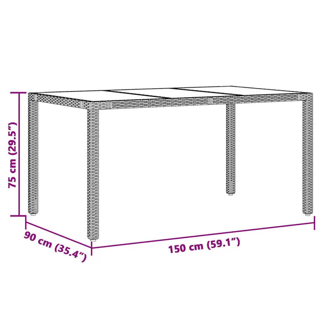 Set Bistrò da Giardino 5 pz con Cuscini in Polyrattan Nero 3277137