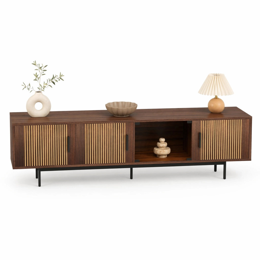 Mobile TV moderno con LED, Bluetooth e app, 200 cm