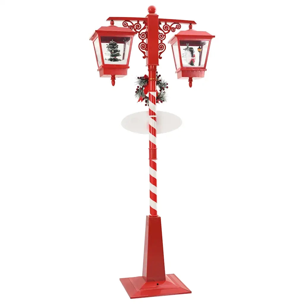 Lampada Stradale di Natale con 2 Lanterns con 18 LED Rosso