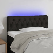 Testiera a LED-Testata con LED Nera 100x7x78/88 cm in Tessuto