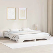 Struttura del letto Bianco 200 x 200 cm Pino massello