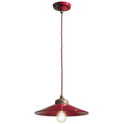 Lampadario Vintage Colors Ferro E Ceramica Bordeaux 1 Luce E27 30Cm