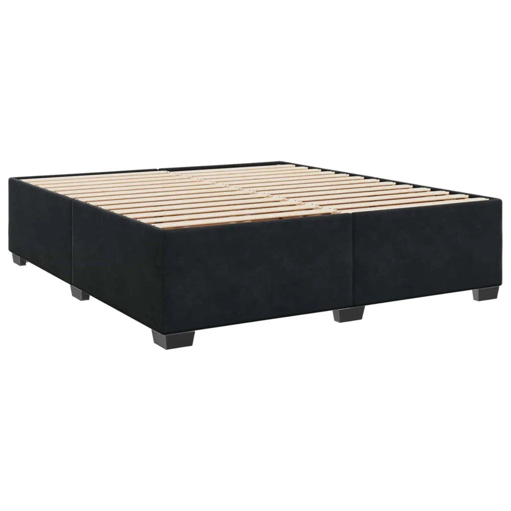 Letto con Box Spring, Materasso e LED Nero 180 x 200 cm Velluto 3452236