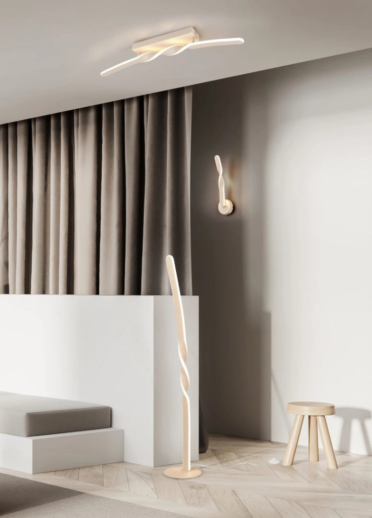 Plafoniera LED, metallo, sabbia, L 80 cm, Ginko