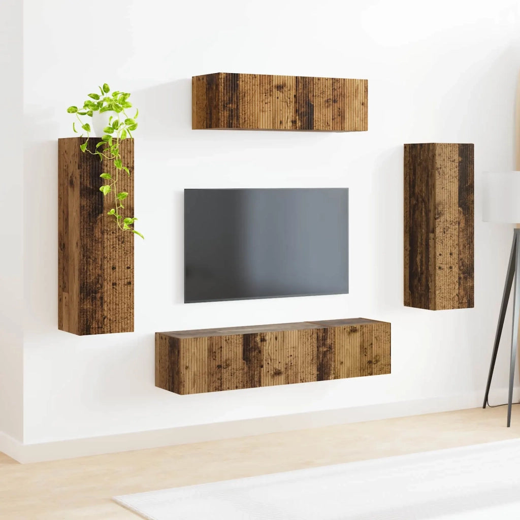 Mobile TV 5 pcs Legno vecchio