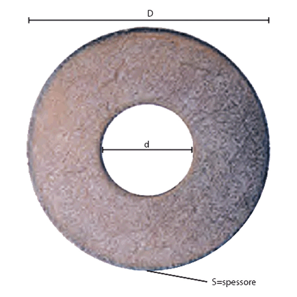 1000pz rondella grembialina m 6 - 1,5 x  24 x  6,5 mm cod:ferx.402230nlm