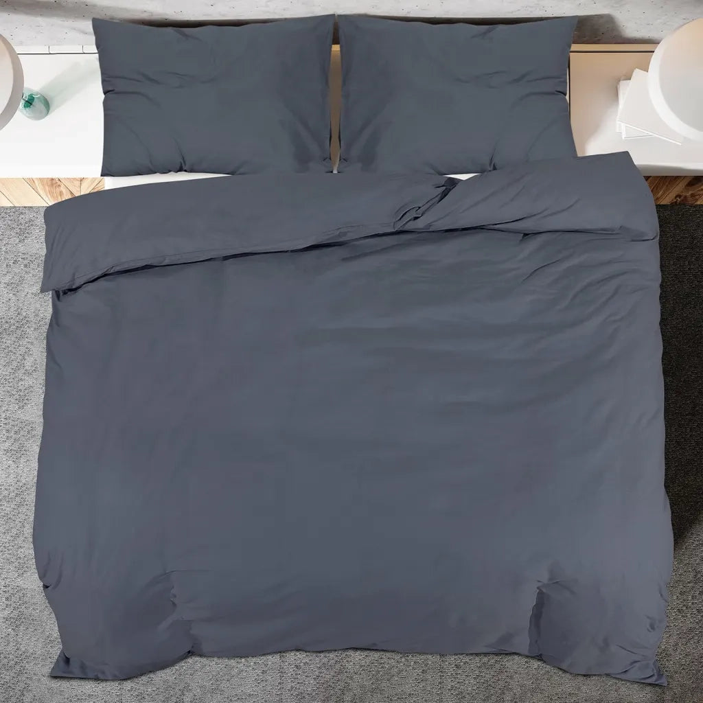 Set Copripiumino Antracite 240x220 cm in Cotone 136080