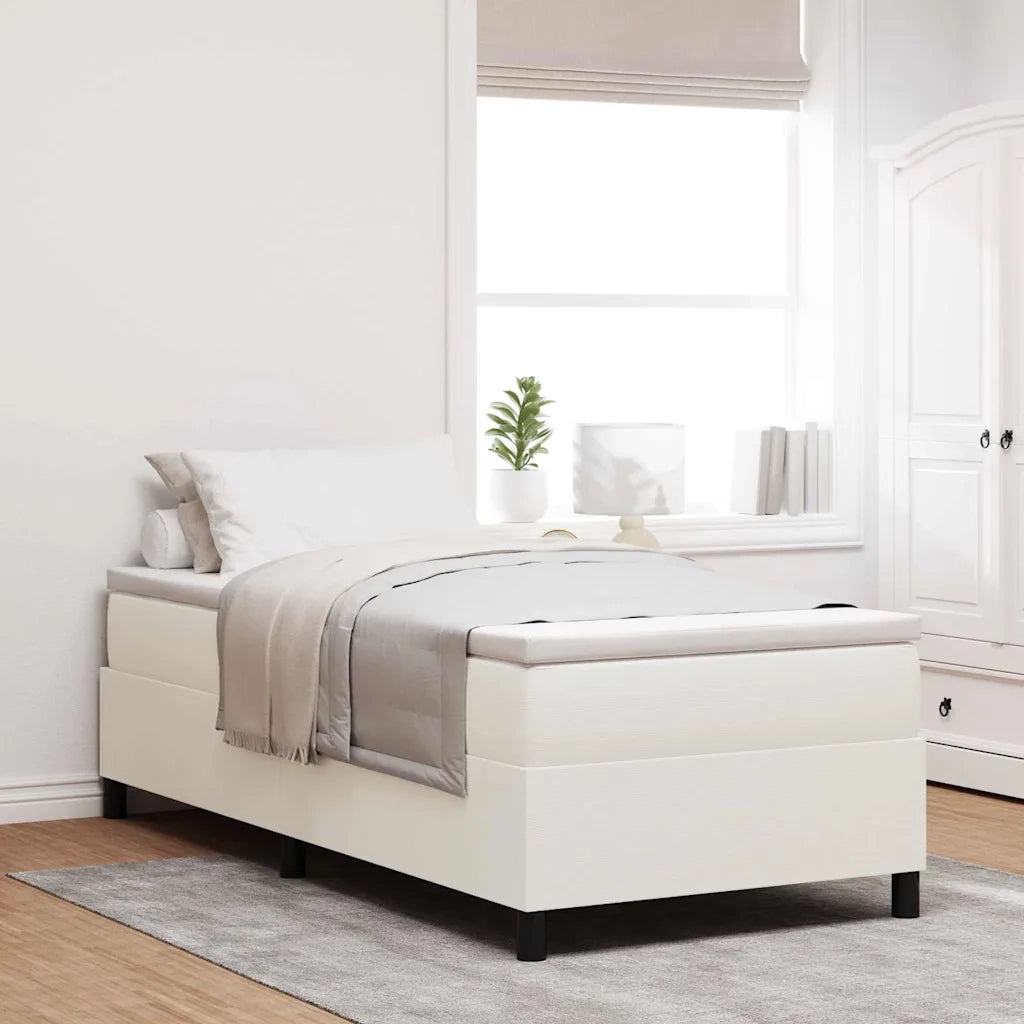 Struttura letto piattaforma Crema 90 x 190 cm Tessuto in Cords 3337384