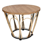 Tavolino legno noce tondo cm ø50,5h42