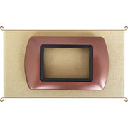 Trade Shop - Placchette Placche In Abs Compatibili Per Master Modo Colorra Placca Copriprese - Rame -7 Fori     -