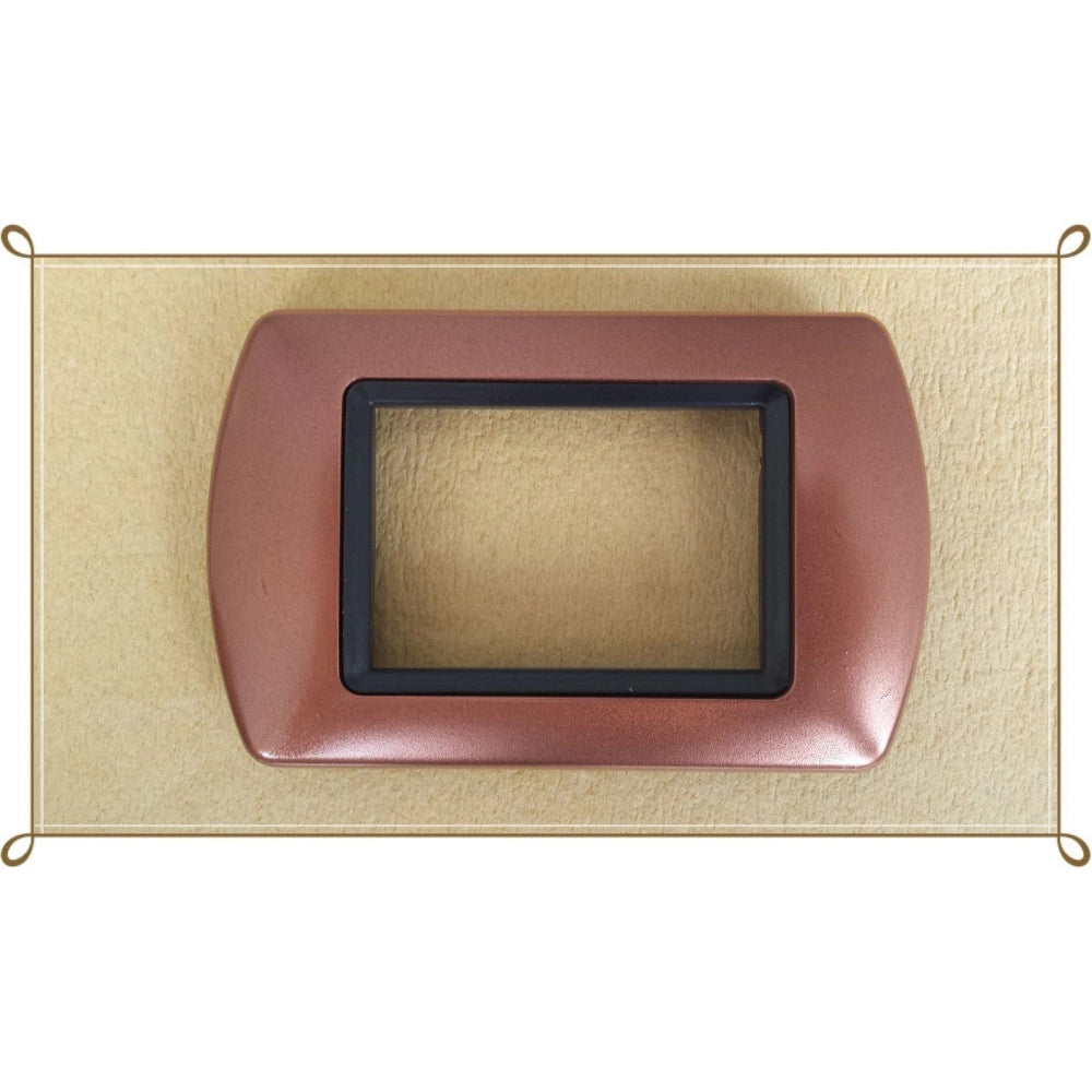 Trade Shop - Placchette Placche In Abs Compatibili Per Master Modo Colorra Placca Copriprese - Rame -7 Fori     -