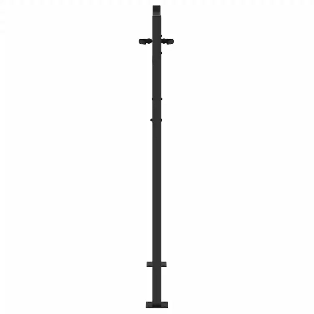 Cancello da giardino con blocco Nero 110 x 130 cm 42015885
