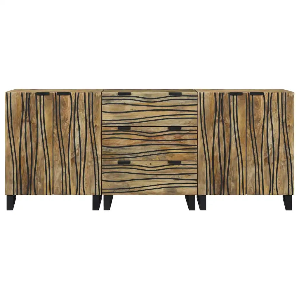 Set di mobili per il bagno 3 pcs Marrone Legno multistrato