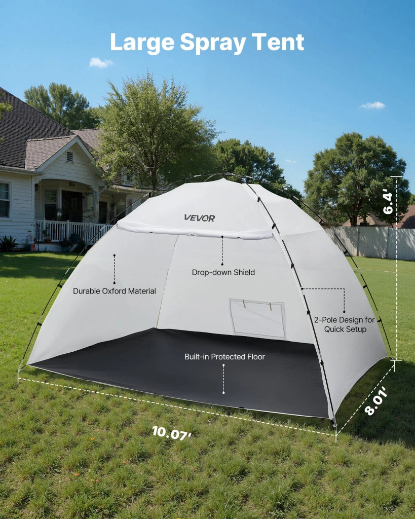 Tenda per Cabina di Verniciatura a Spruzzo TTF003 in Tessuto Oxford 210D Portatile Pieghevole per Fai da Te Area di Lavoro 293x230x188 cm