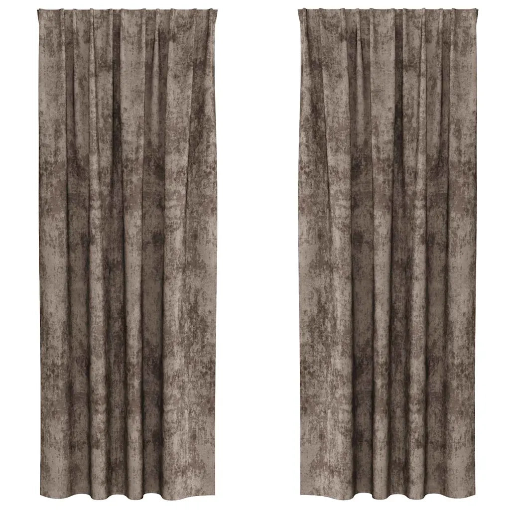 Tende in Velluto 2 pcs Cappuccino 260 x 140 cm Velluto 4107707