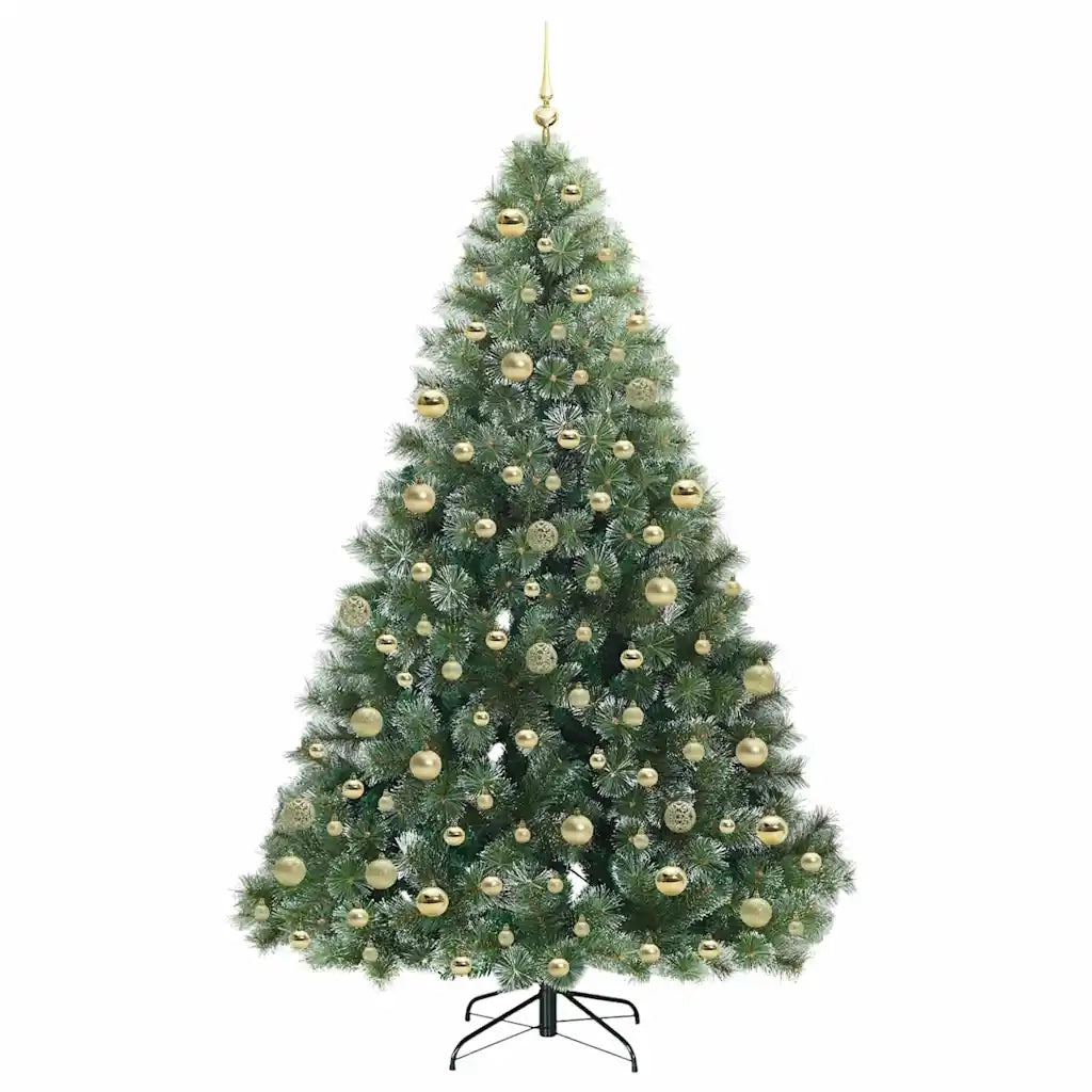 Albero di Natale artificiale con 300 LED Verde 180 cm PE e PVC