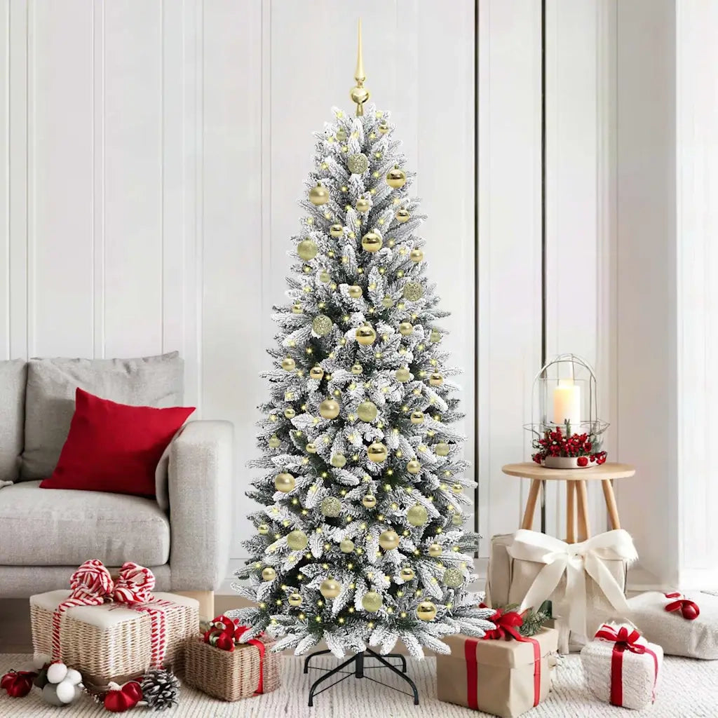 Albero di Natale artificiale con 300 LED Bianco 180 cm