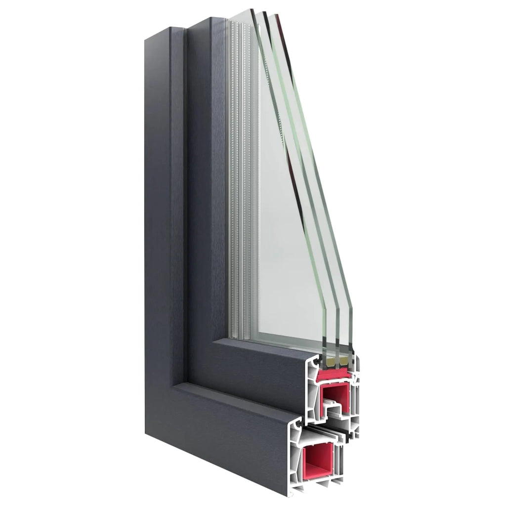 Finestra per Soffitta RISOR 60 x 40 cm PVC e Vetro Antracite CFW8738321