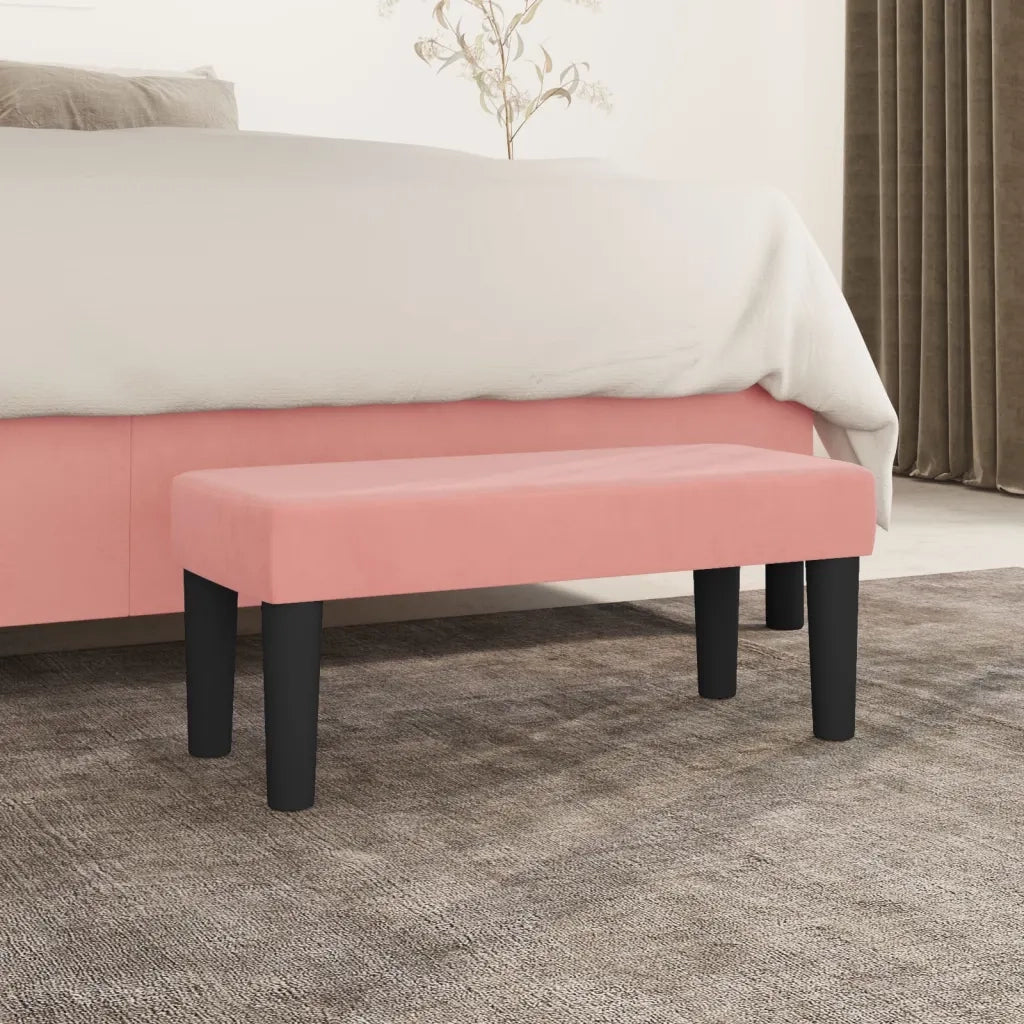 Panca Rosa 70x30x30 cm in Velluto 346643