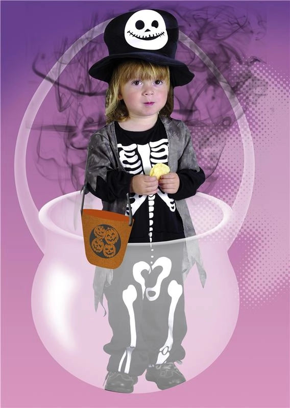 COSTUME BABY SKELETON CON BORSA 1-2 ANNI