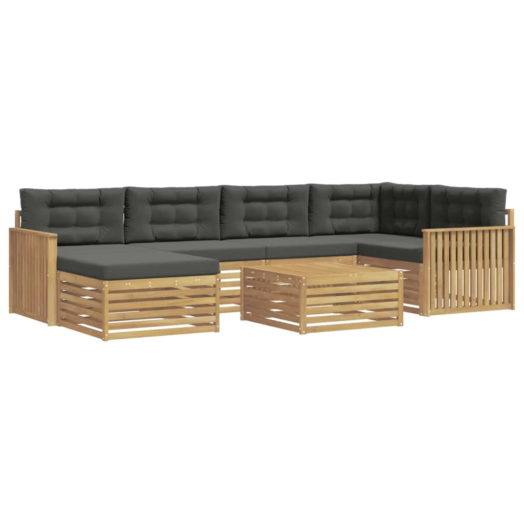 Set di divani da esterno 7 pz Bianco e Antracite 3390802
