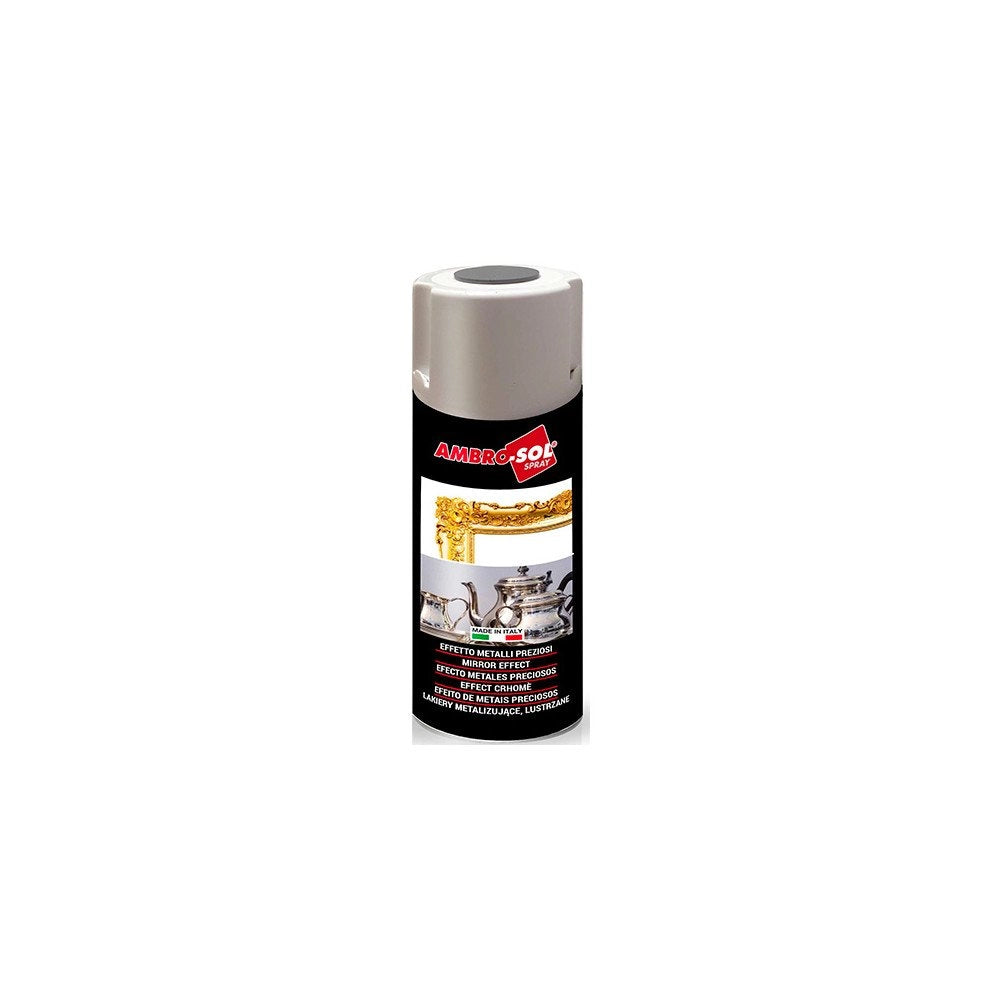 Bomboletta Spray Metalli Preziosi 400 Ambrosol Specchiante Argento 6 Pezzi