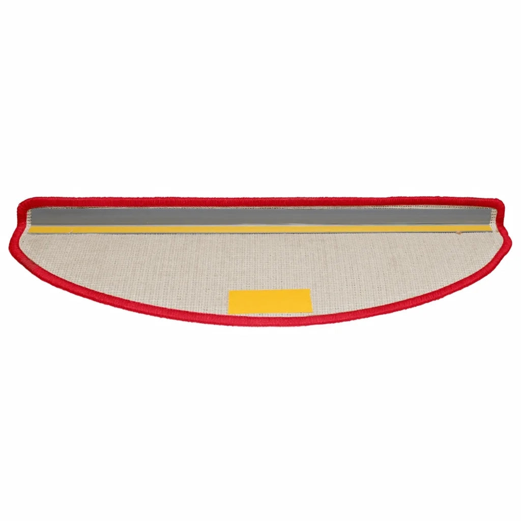 Tappetini per scale 10 pz 65x21x4 cm rossi semicircolari grandi 149813