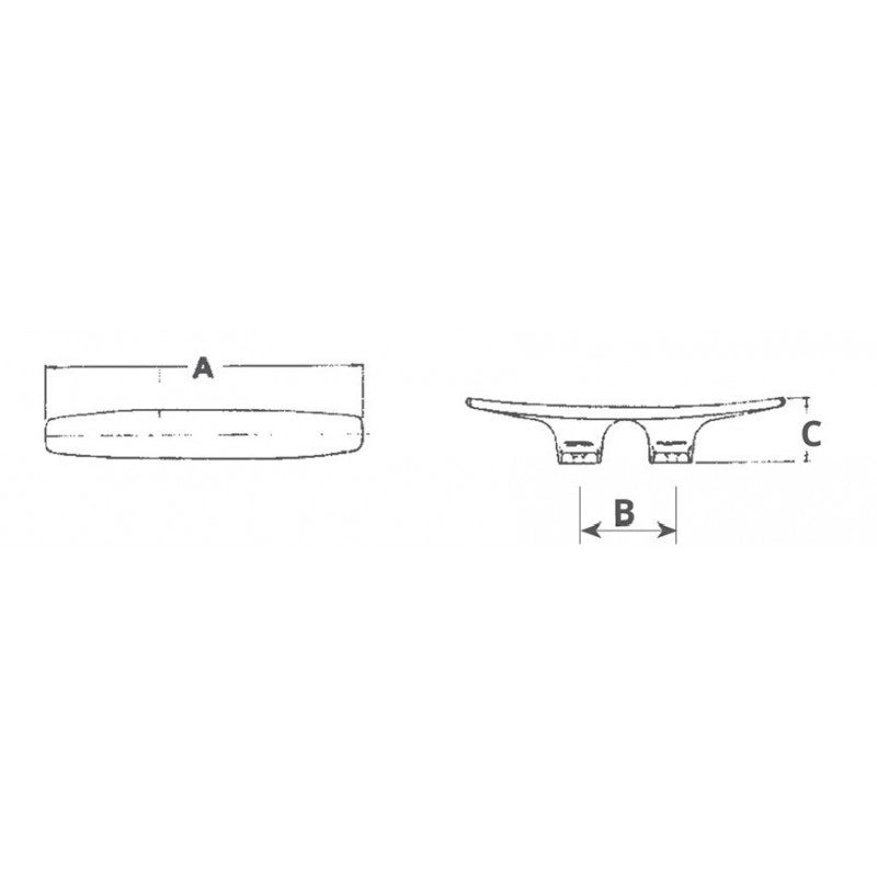 BITTA A GALLOCCIA INOX MM.150