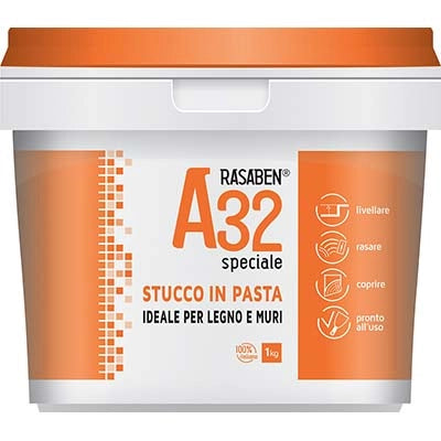 STUCCO PASTA LEGNO MURO A32 K2 RASABEN - KG  1- 12 pezzi