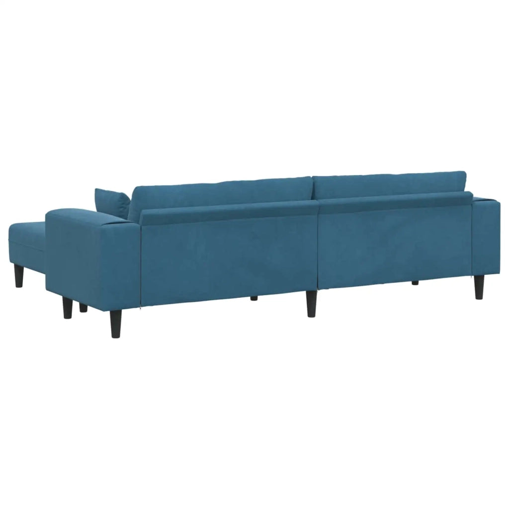 Divano 3 pcs Blu 250 x 188 x 76 cm Velluto 3335171